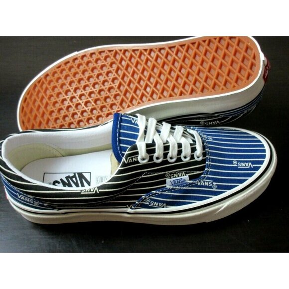Vans Men's Era 95 Dx OG Stripes Anaheim Factory Black Blue shoes Size 8 NIB - Picture 2 of 5
